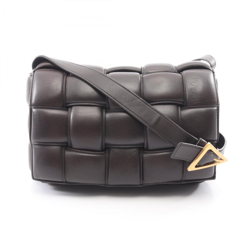Bottega Veneta Padded Cassette Intrecciato Shoulder Bag Leather Brown